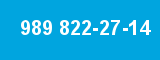 989 822-27-14 989 822-27-14